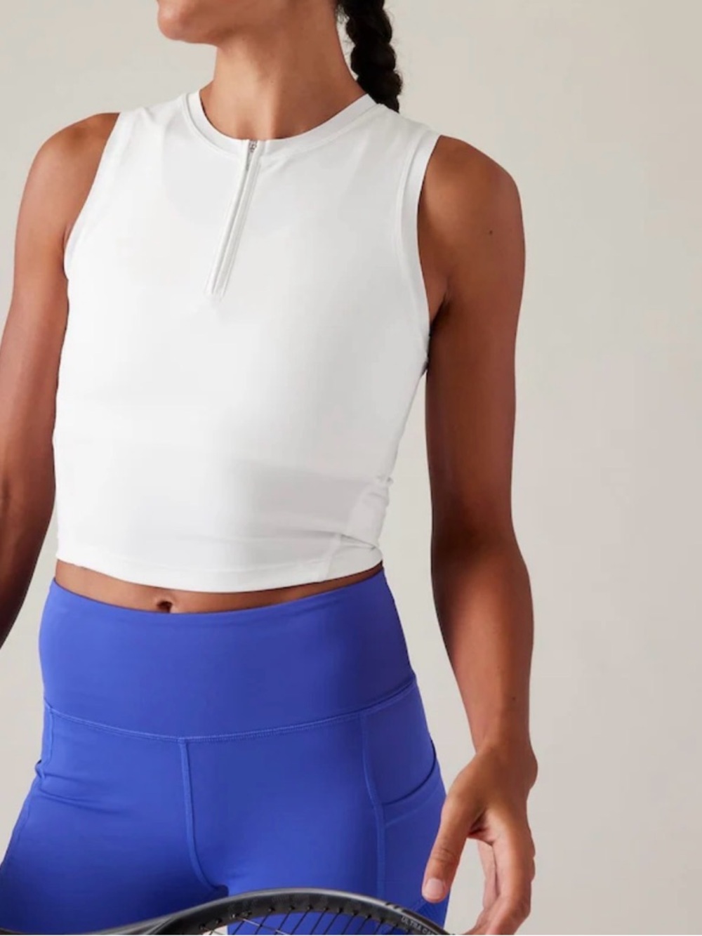 Athleta White Advantage Tank Sports Vest in White